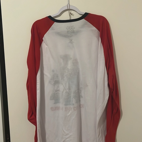 Disney Pixar Toy Story 4 Christmas Pajama Raglan Top Size 2X - Toy To The World - Picture 5 of 5